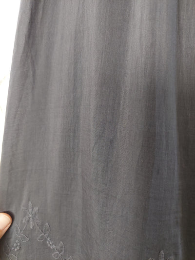 Lee Mathews Grey Silk / Cotton Slip Dress, Size 2 (10)