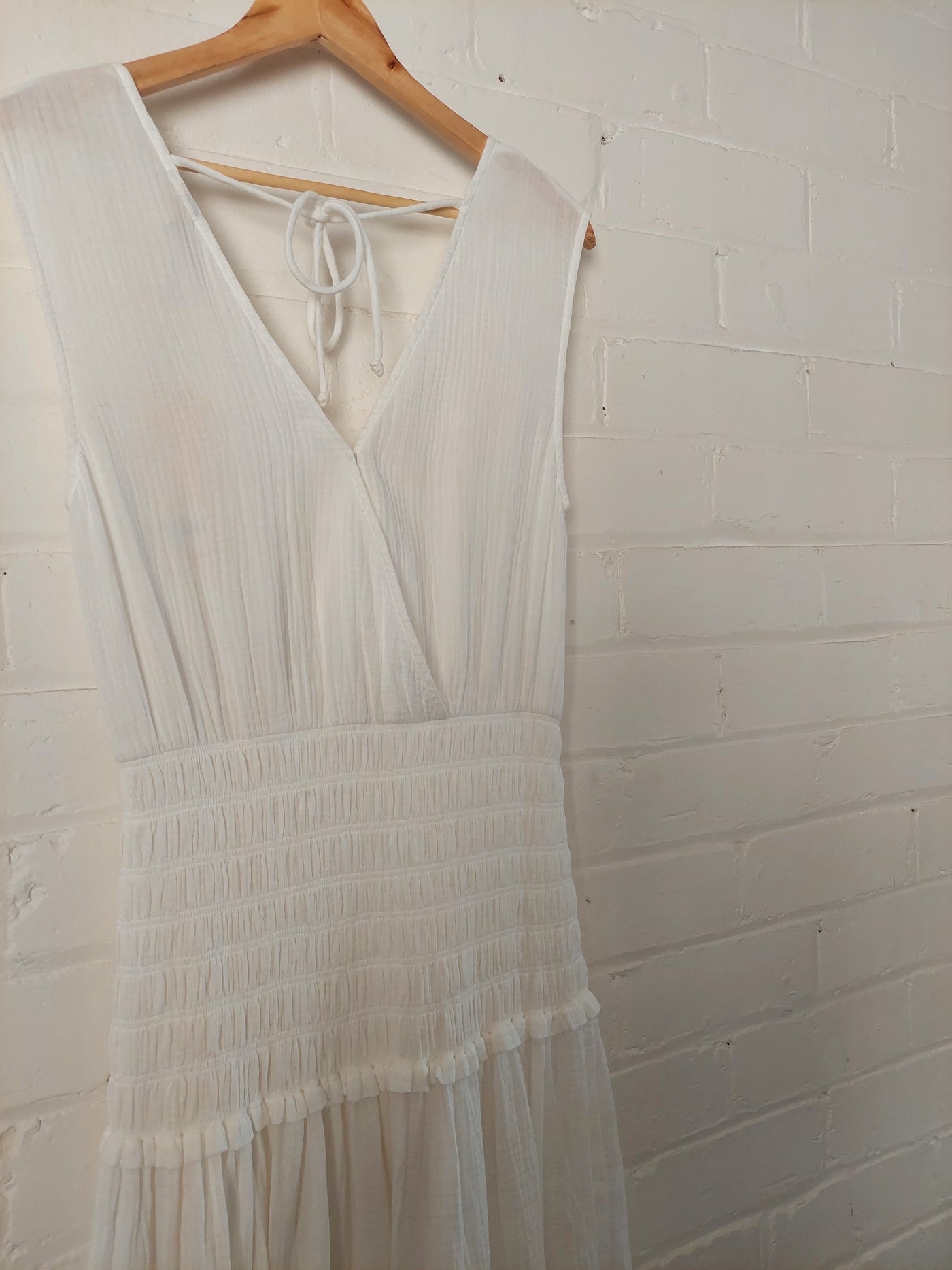 Bec and Bridge BNWT Aleah Shirred Dress - Ivory, Size 10