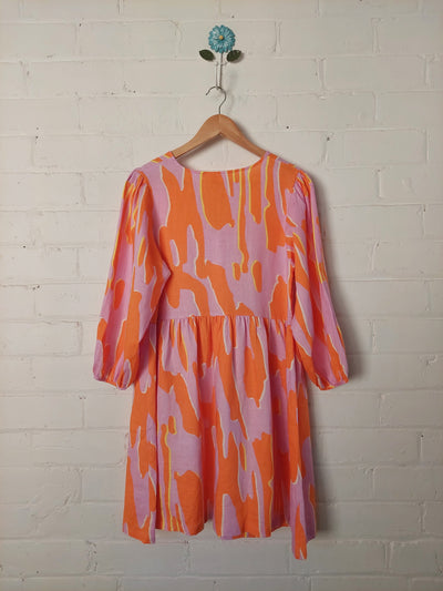 Gorman BNWT Orangina Linen Dress, Size 8