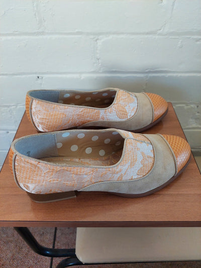 Ruby Shoo Brooke Sand Low Heel Loafer, Size USA 7 / UK 5 / EU 38