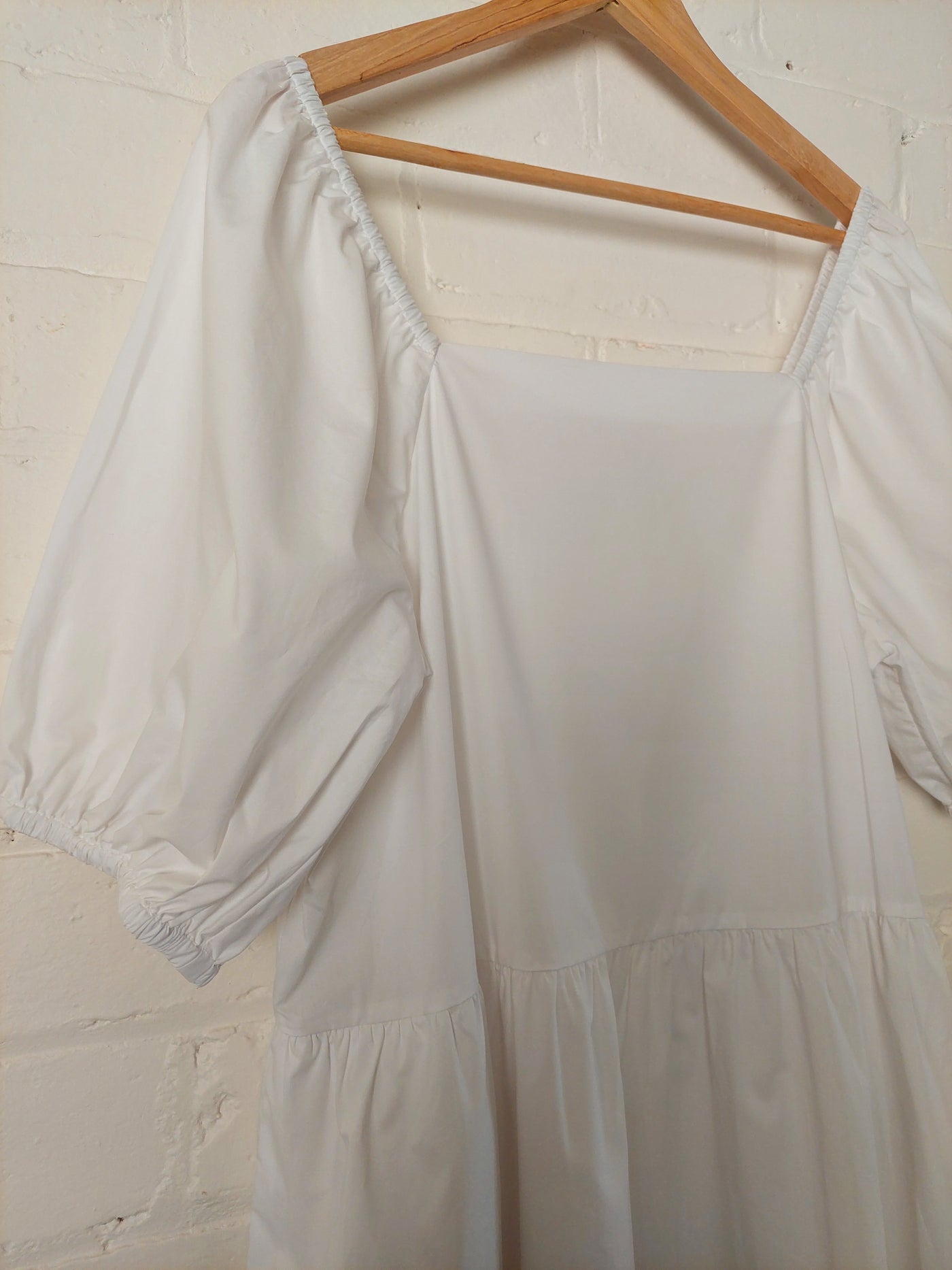 Second Female Athens tiered white cotton sun dress, Size M (10)