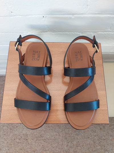Naturalizer BNIB 'Tru' Leather sandals in Black Size EU 38 / US 8