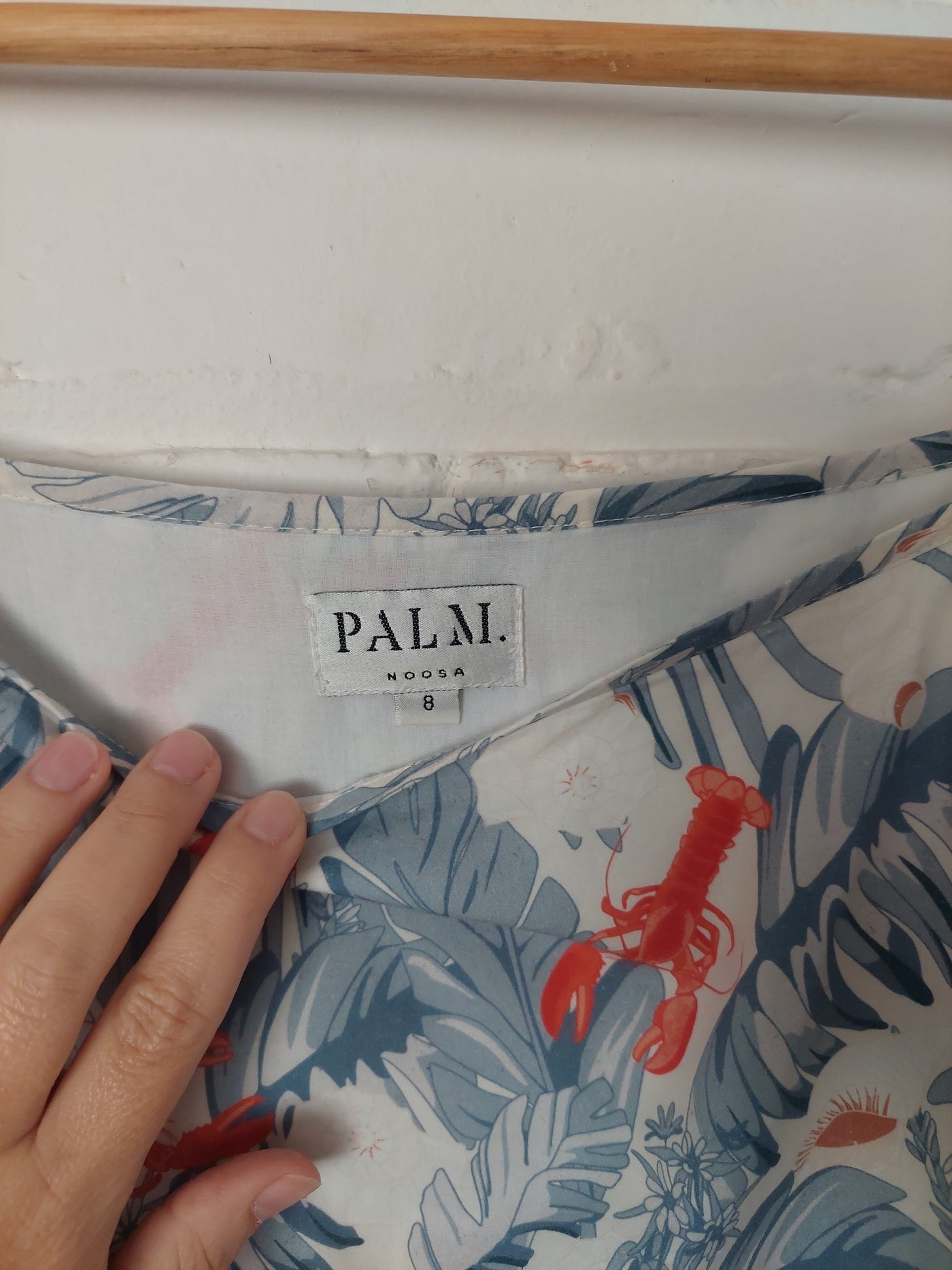Palm Noosa 'Send Me On My Way' dress in Sea Print, Size 8