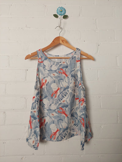Palm Noosa 'Lay Lady Lay Top' in Sea Print, Size 10