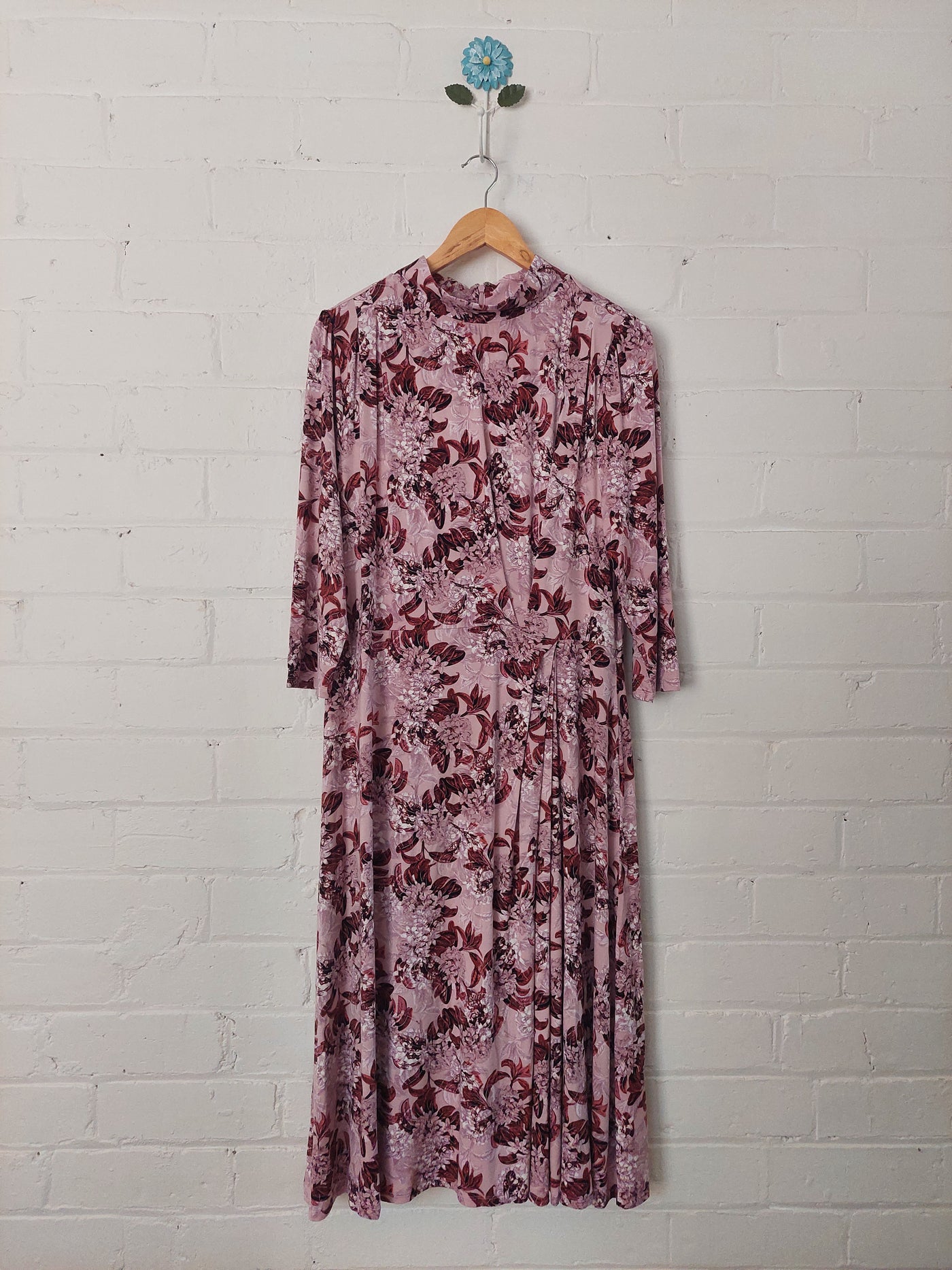 David Lawrence BNWT 'Malo' Jersey Dress - Blush Multi, Size L (AU 12)