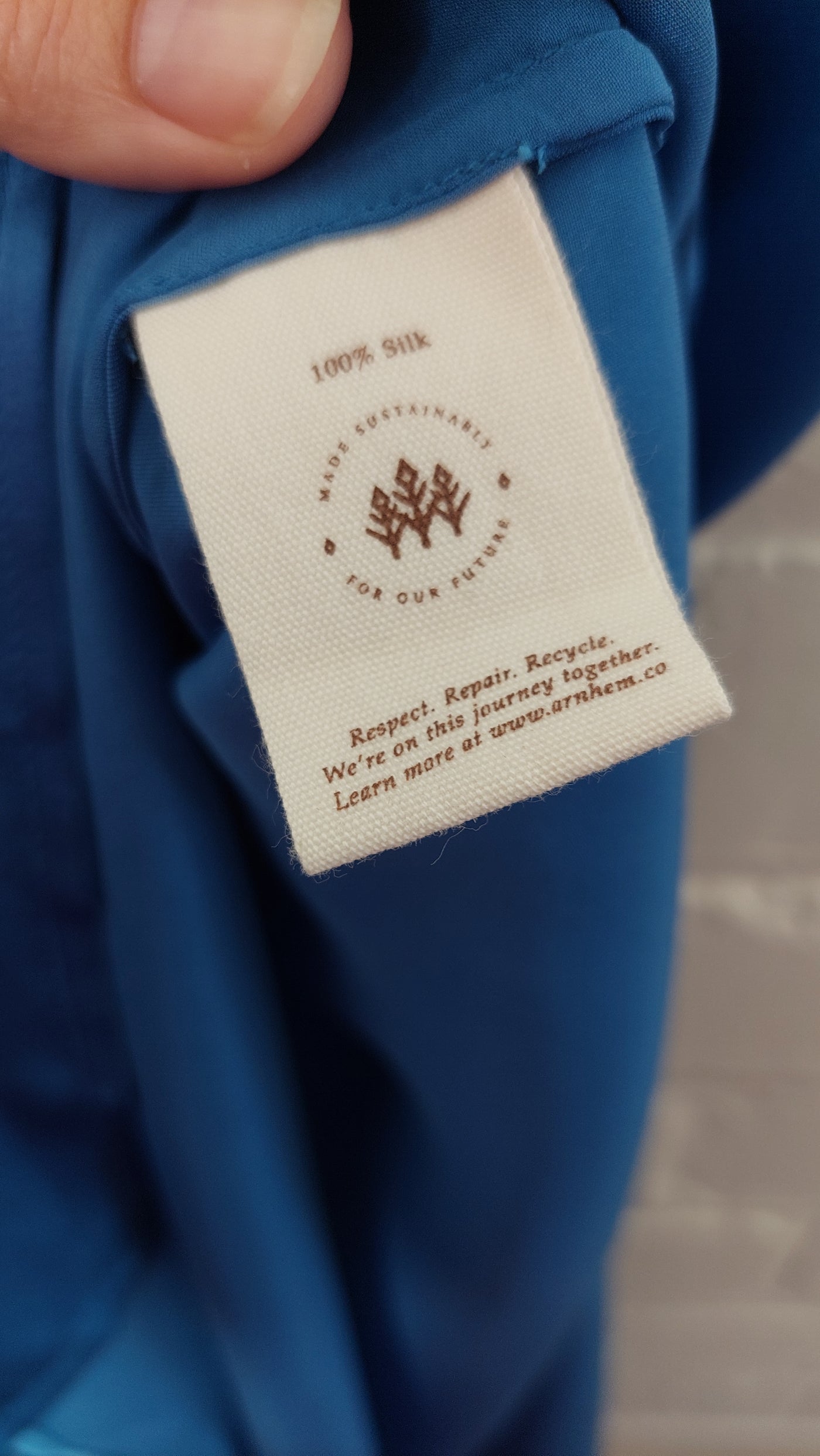 Arnhem Clothing BNWT 'Issey' Silk Slip Midi Dress in Royal Blue, Size 14