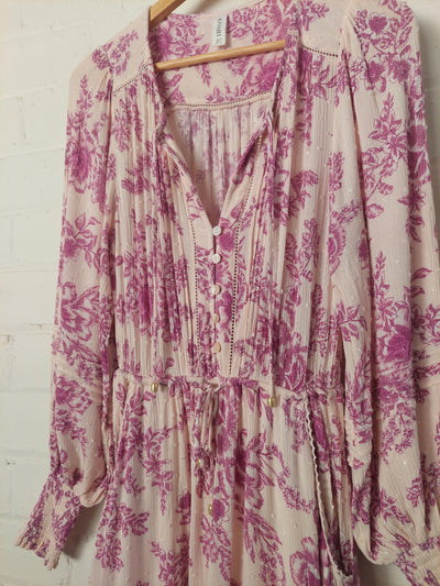 KIVARI 'Maeve' Midi Dress - Rose Pink, Size 8