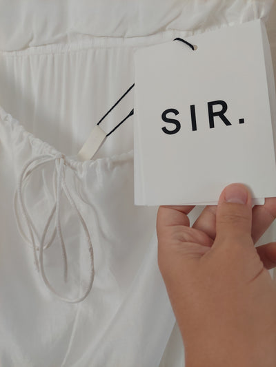 Sir the Label BNWT 'Franc' Open Back Dress - Chalk White, Size 2 (AU 10 / US 6)