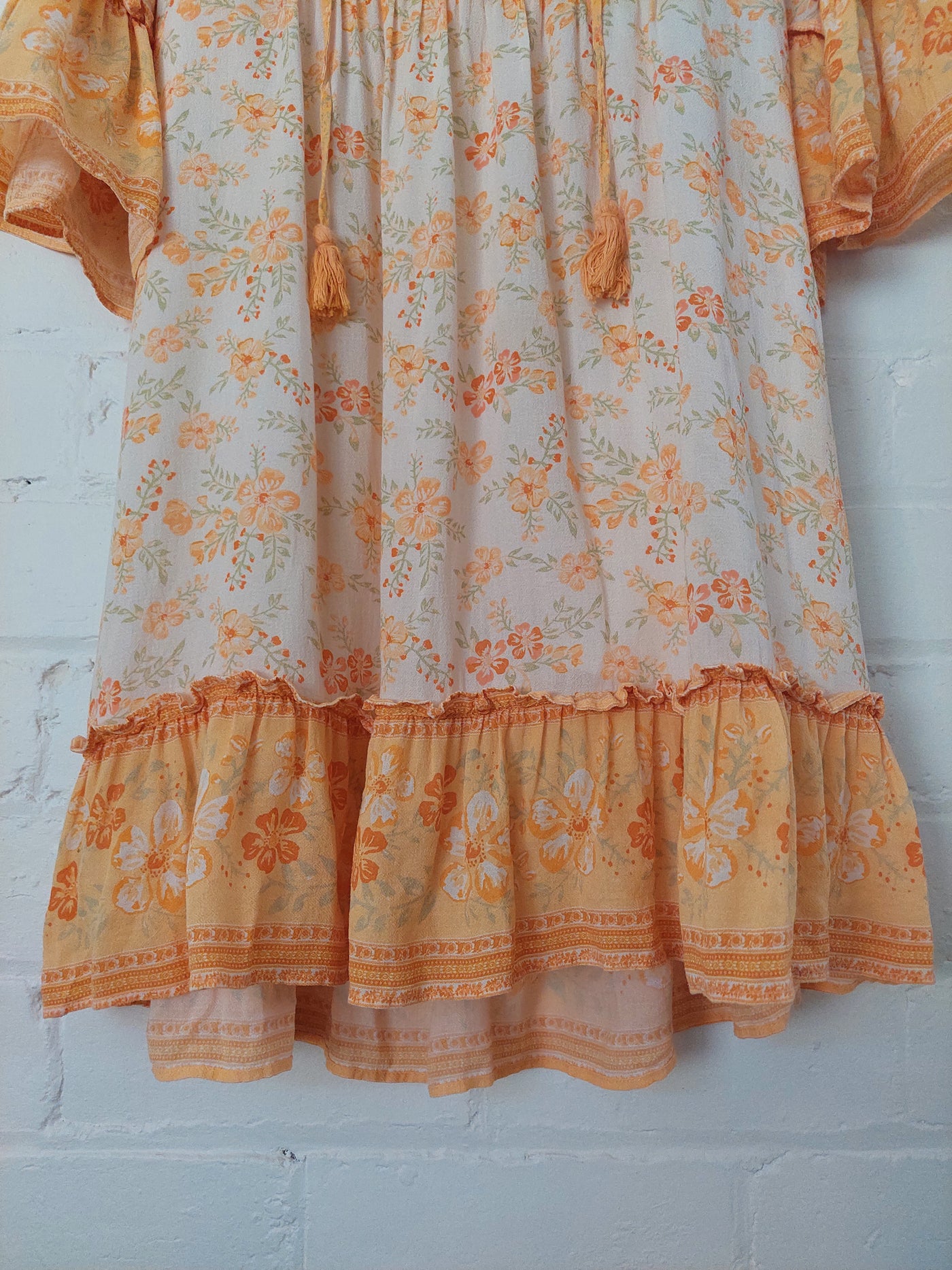 Arnhem Clothing 'Lily' Mini Dress in Lemon Drop Yellow Floral, Size 12