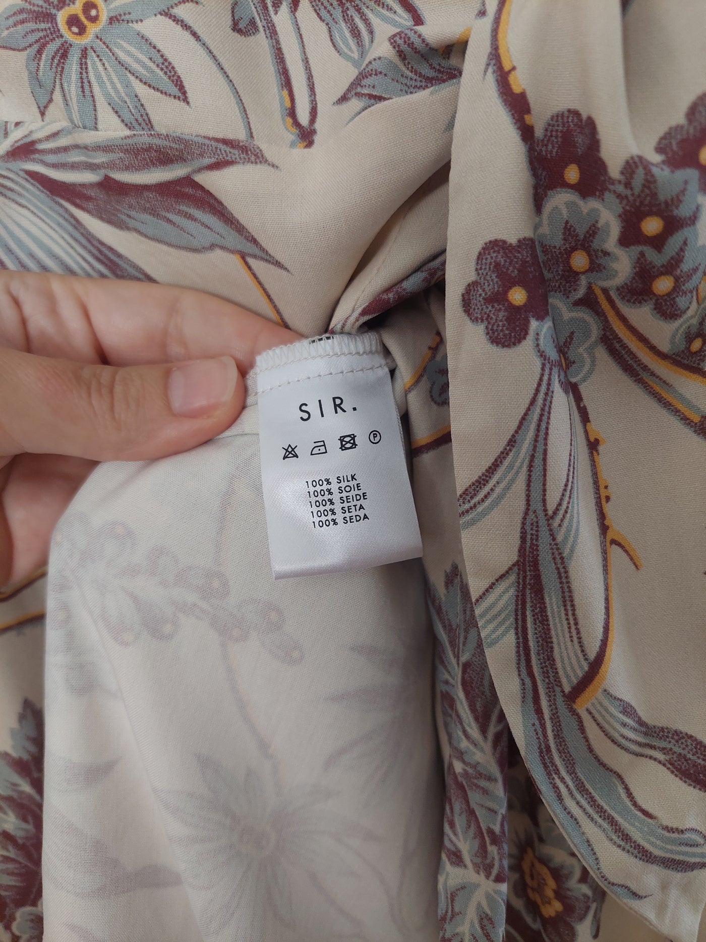 Sir the Label 'Avery' Silk Wrap Midi Dress, Size 2 (AU 10 / US 6)