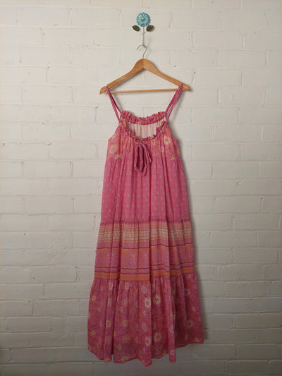Spell & the Gypsy 'Utopia' Strappy Sundress in Flamingo, Size M (AU 10 / US 6)
