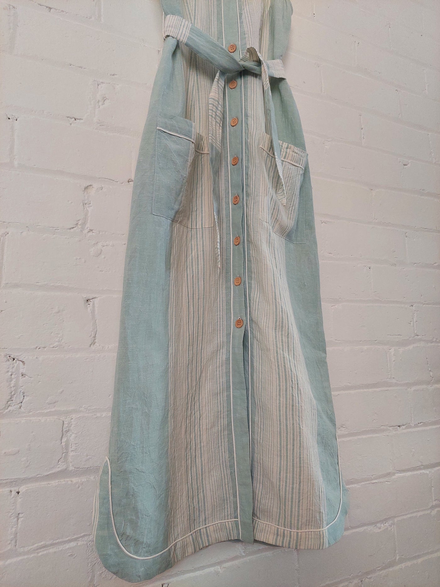 Steele Diana Midi Dress in Skyline Linen, Size S (AU 8)