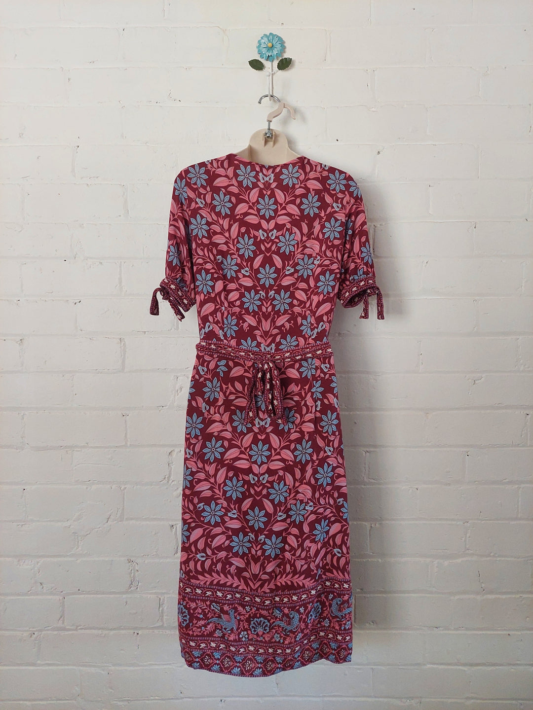 Arnhem Clothing Marigold Midi Wrap Dress in Rhubarb, Size 10 – Mint Preloved
