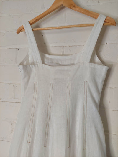 Elka Collective BNWT Cecile Linen Midi Dress - White, Size 10