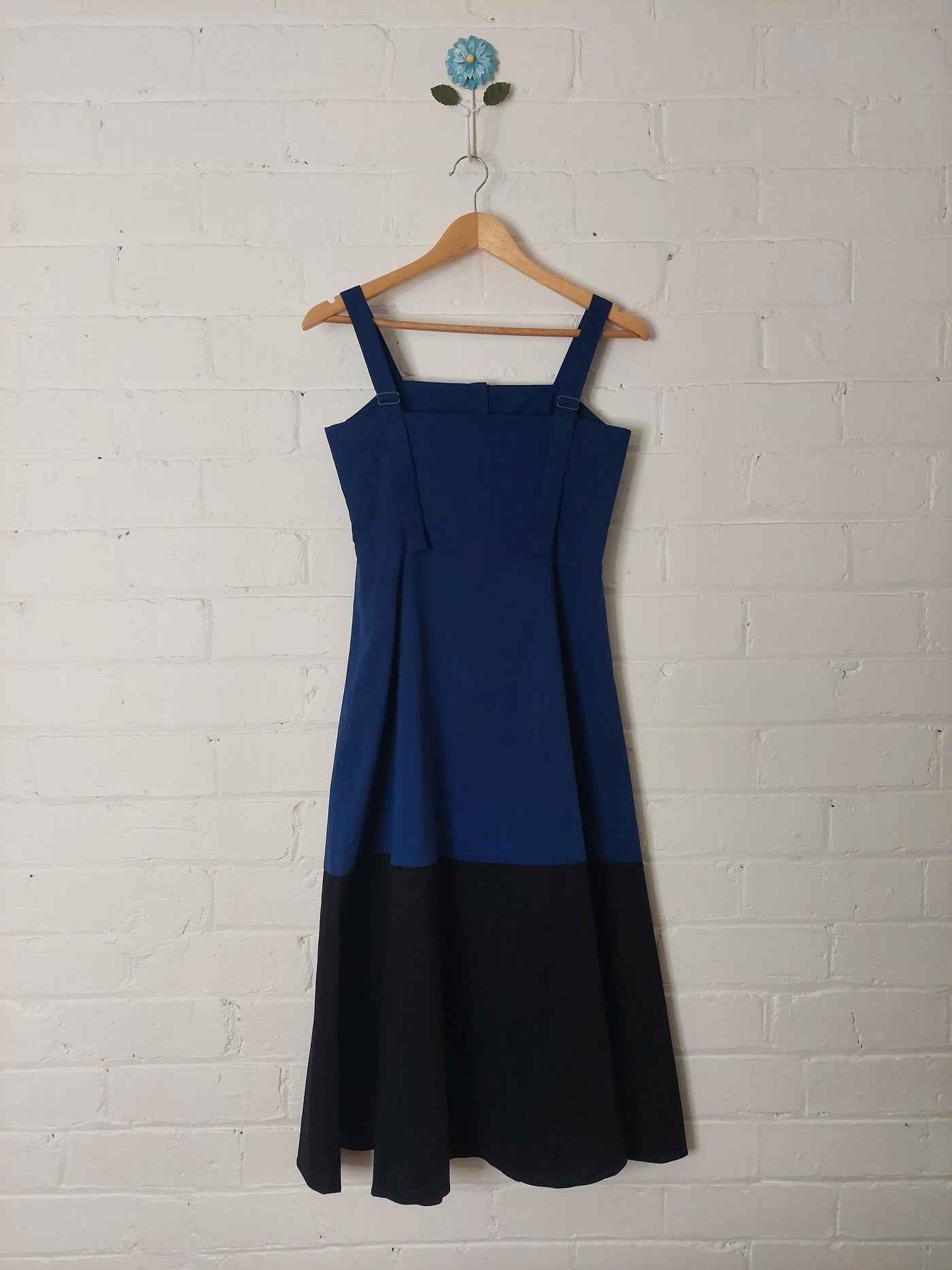 Staud BNWT Dusk Cotton Midi Dress in Twilight Blue, US Size 8 (AU 12)