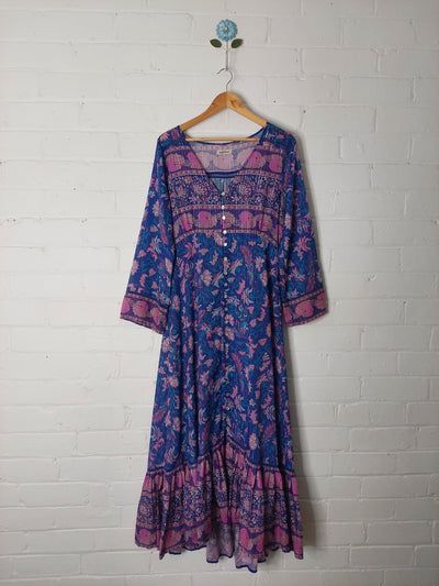 ARNHEM Clothing Aphrodite Maxi Dress Duster in Midnight Blue, Size AU 10 / US 6