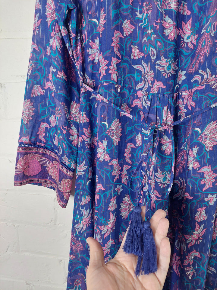 arnhem aphrodite maxi dress ARNHEM Clothing Aphrodite Maxi Dress Duster in Midnight Blue, Size AU –  Mint Preloved