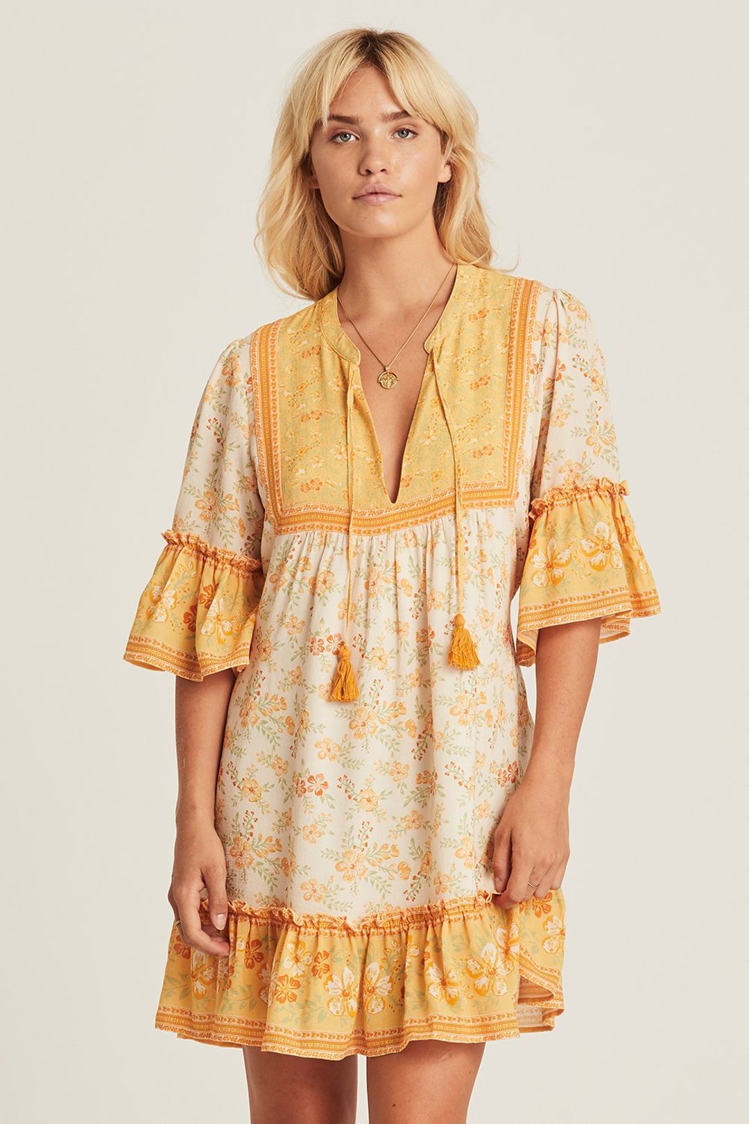 Arnhem Clothing 'Lily' Mini Dress in Lemon Drop Yellow Floral, Size 12 –  Mint Preloved