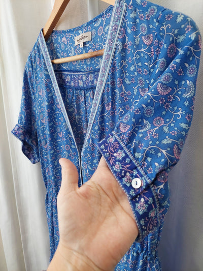 Arnhem Clothing Wisteria Midi Sundress in Moonlight Blue, Size 10