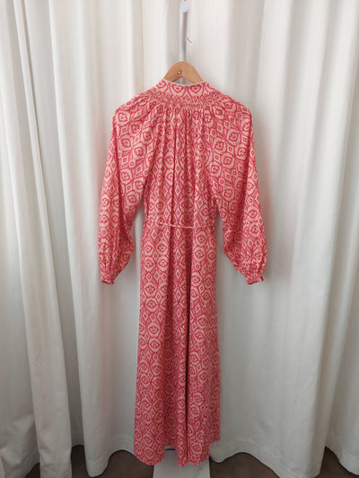 Kivari BNWT Zahara Maxi Dress in Red Ikat, Size AU 6 / US 2