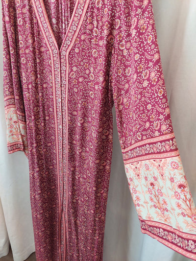 ARNHEM Clothing Fleetwood Maxi Duster Dress in Pomegranate Red, Size 14