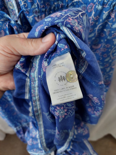 Arnhem Clothing Wisteria Midi Sundress in Moonlight Blue, Size 10
