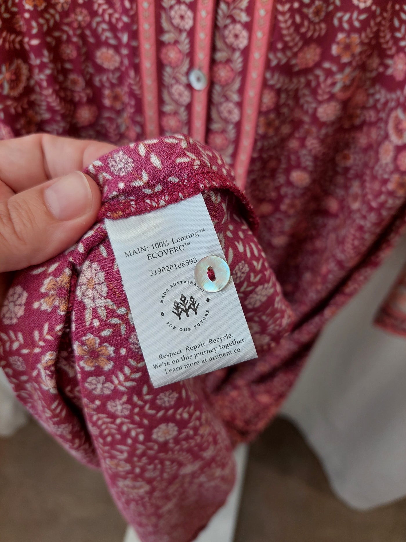 ARNHEM Clothing Fleetwood Maxi Duster Dress in Pomegranate Red, Size 14