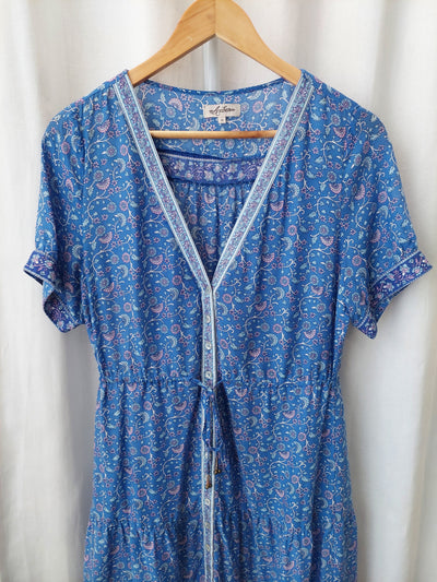 Arnhem Clothing Wisteria Midi Sundress in Moonlight Blue, Size 10