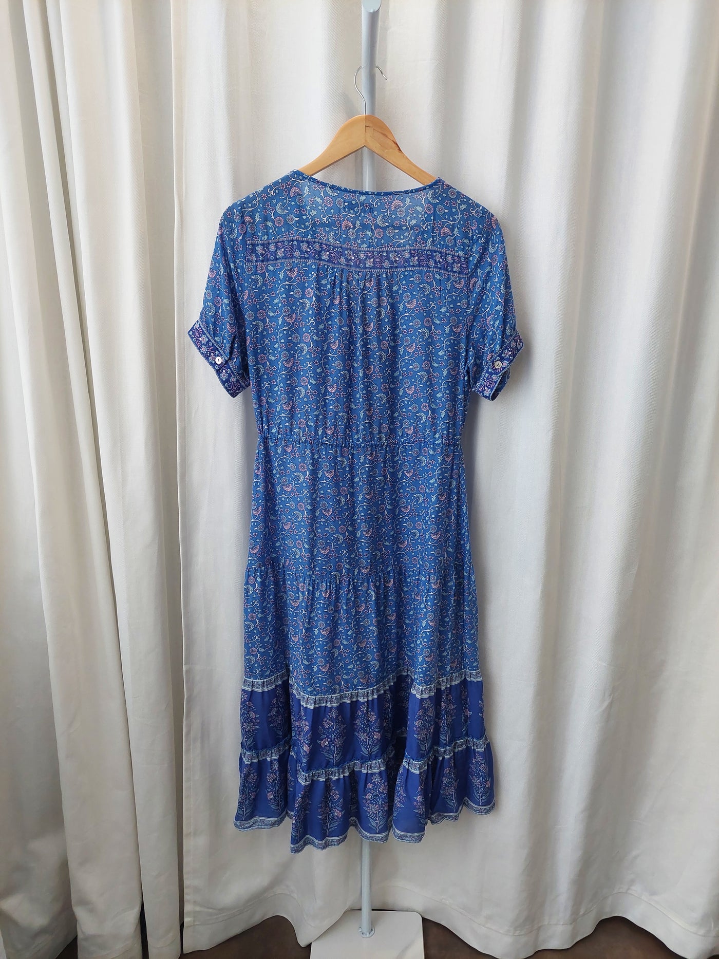 Arnhem Clothing Wisteria Midi Sundress in Moonlight Blue, Size 10