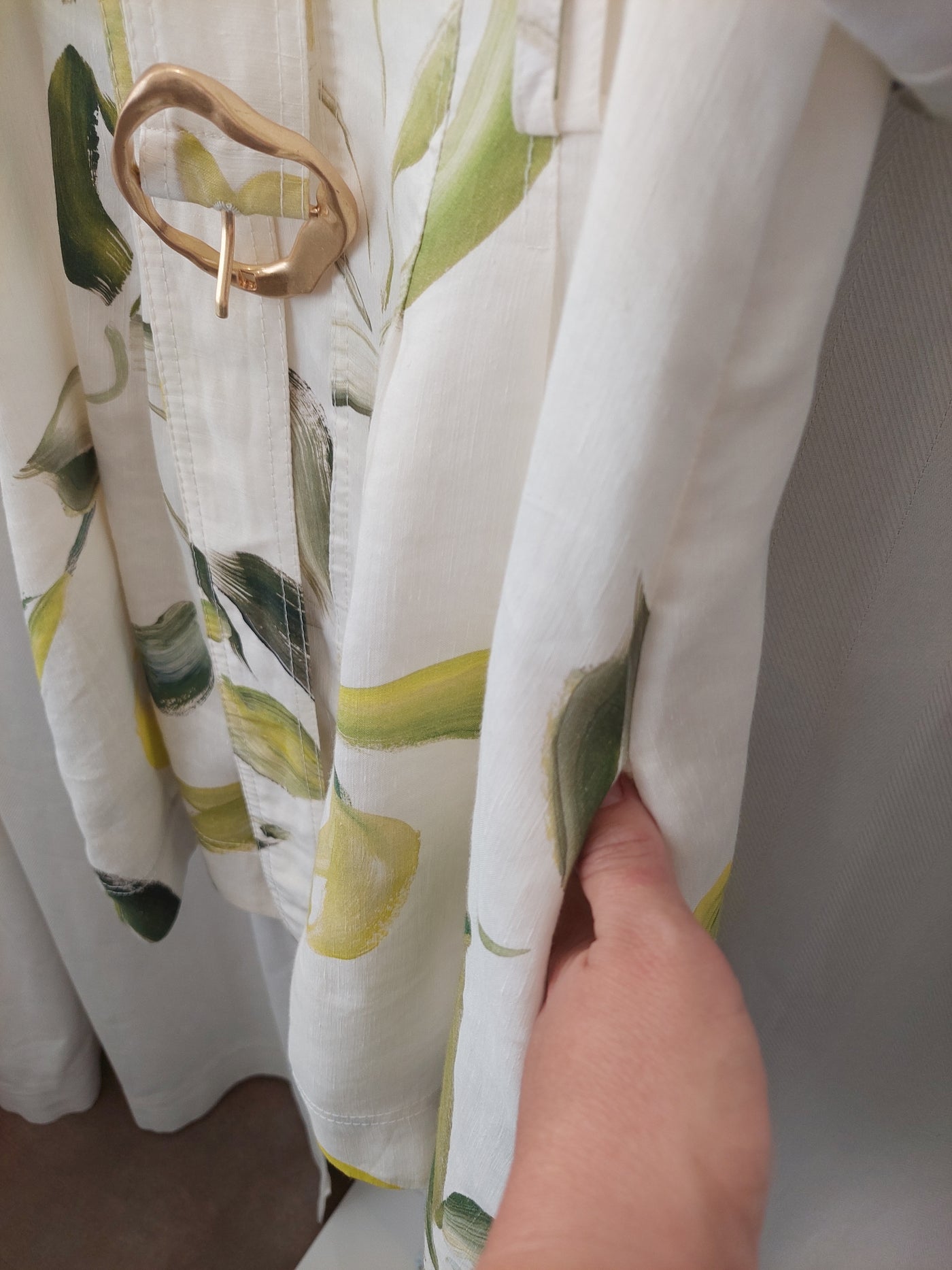 AJE Zest Mini Dress in Tropical Lime Print, Size 10