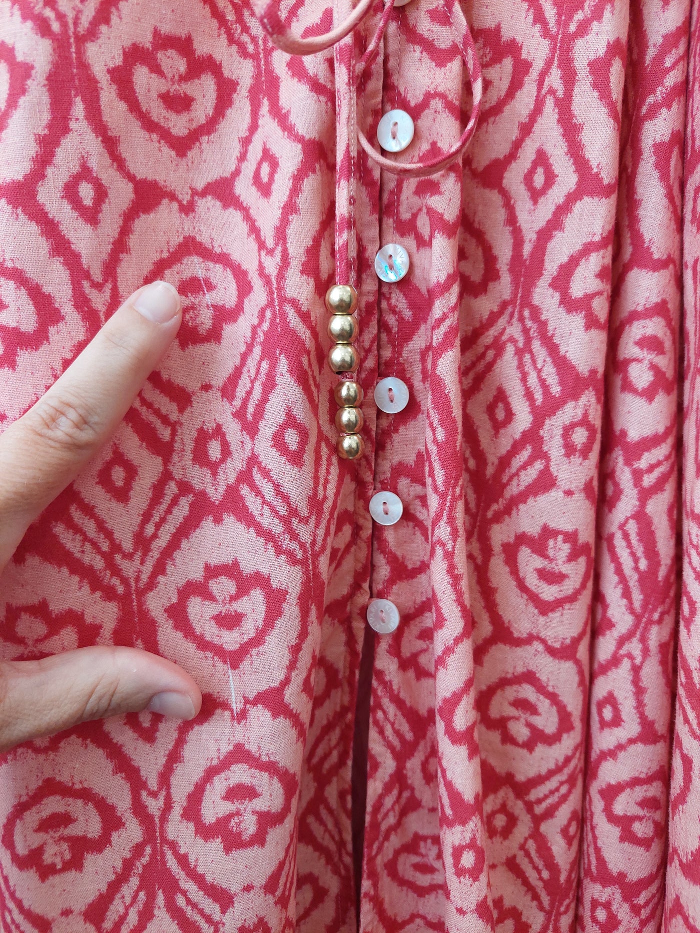 Kivari BNWT Zahara Maxi Dress in Red Ikat, Size AU 6 / US 2