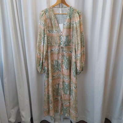 Kivari BNWT Behati Maxi Dress in Green Palm, Size XL (AU 14 / US 10)