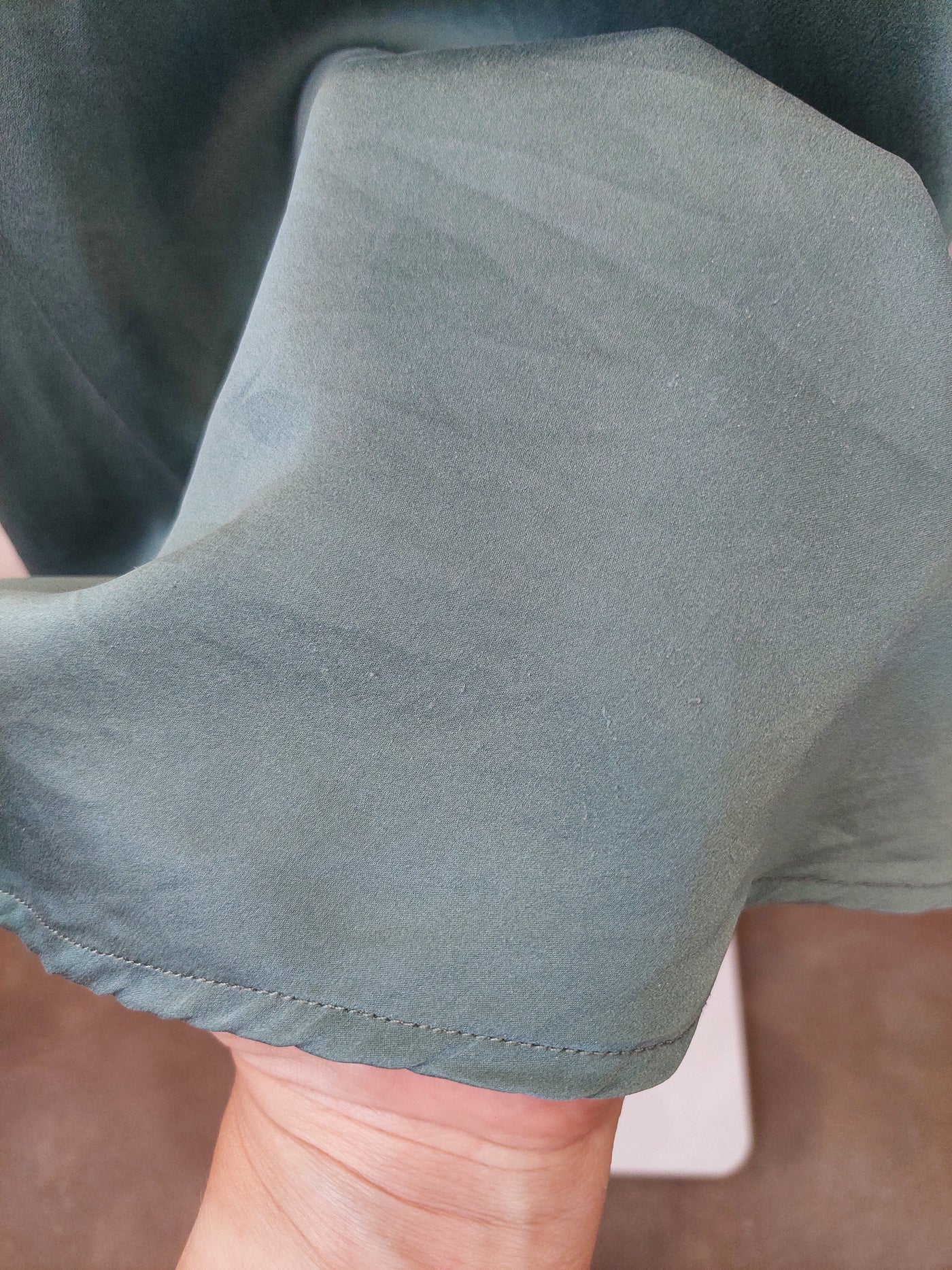 SILK LAUNDRY 90s Bias Cut Slip Dress in Eucalyptus Green, Size L