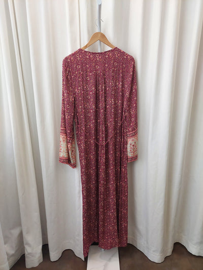 ARNHEM Clothing Fleetwood Maxi Duster Dress in Pomegranate Red, Size 14