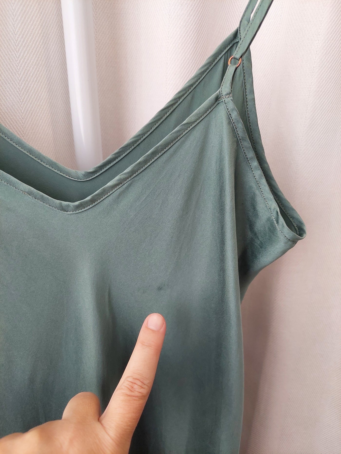 SILK LAUNDRY 90s Bias Cut Slip Dress in Eucalyptus Green, Size L