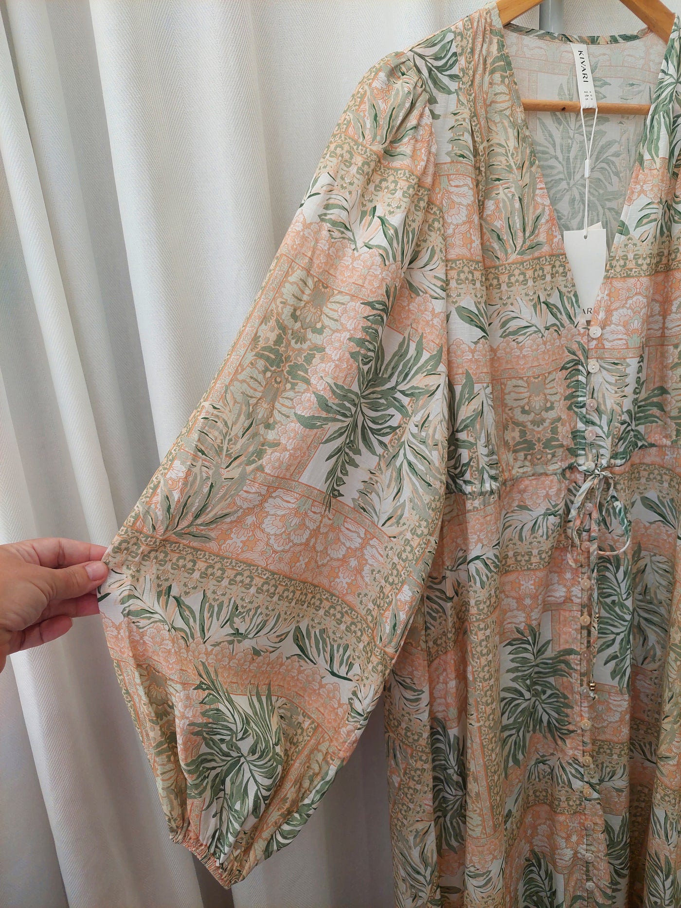 Kivari BNWT Behati Maxi Dress in Green Palm, Size XL (AU 14 / US 10)