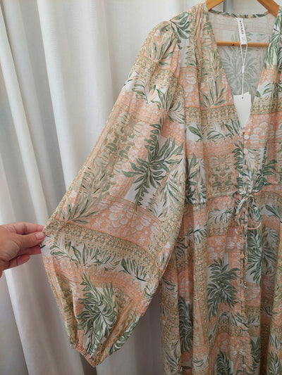 Kivari BNWT Behati Maxi Dress in Green Palm, Size XL (AU 14 / US 10)