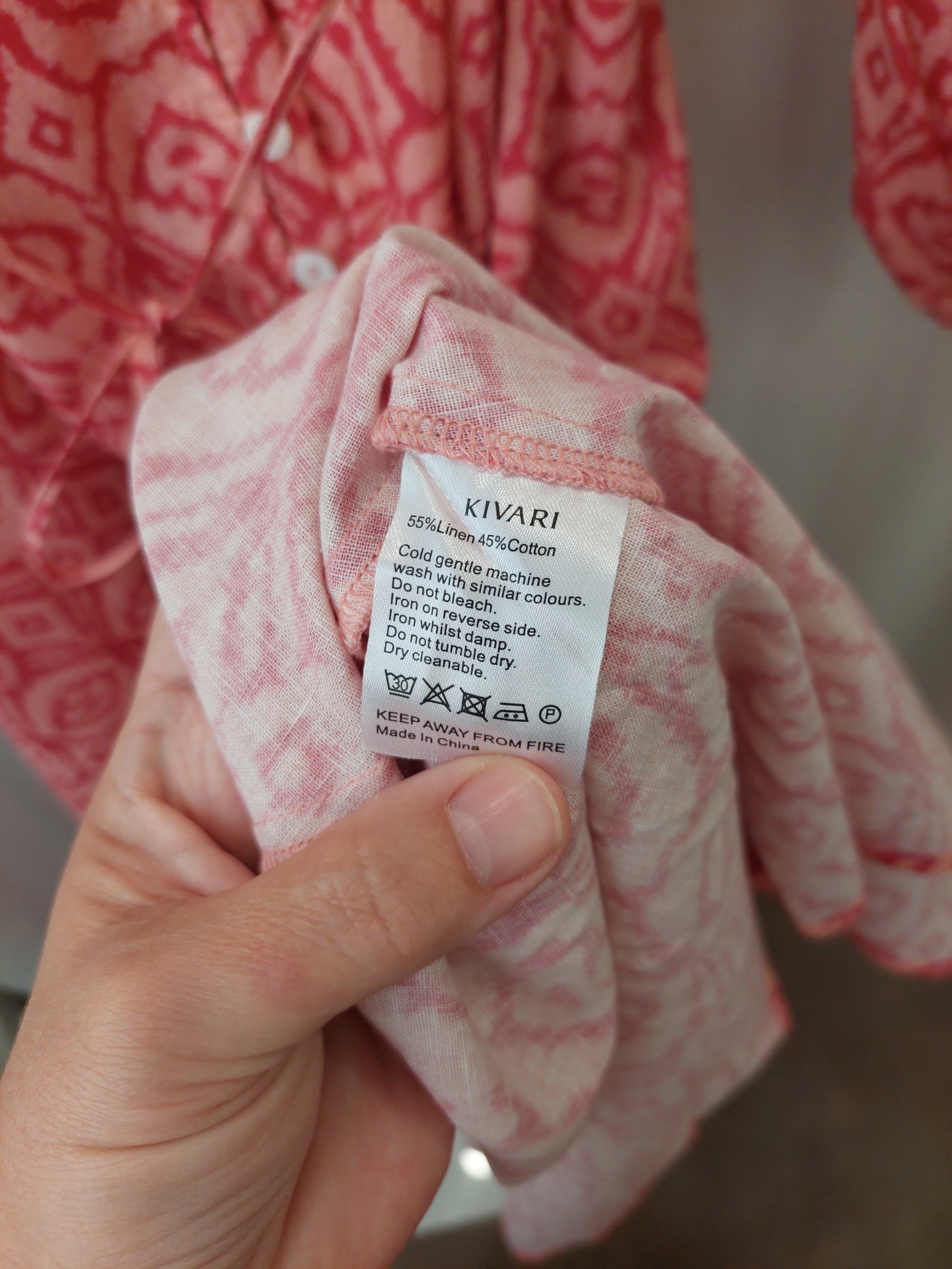 Kivari BNWT Zahara Maxi Dress in Red Ikat, Size AU 6 / US 2