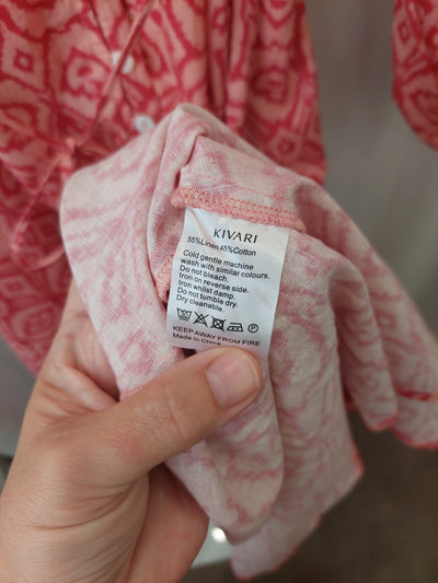 Kivari BNWT Zahara Maxi Dress in Red Ikat, Size AU 6 / US 2