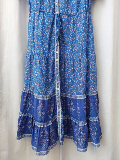 Arnhem Clothing Wisteria Midi Sundress in Moonlight Blue, Size 10