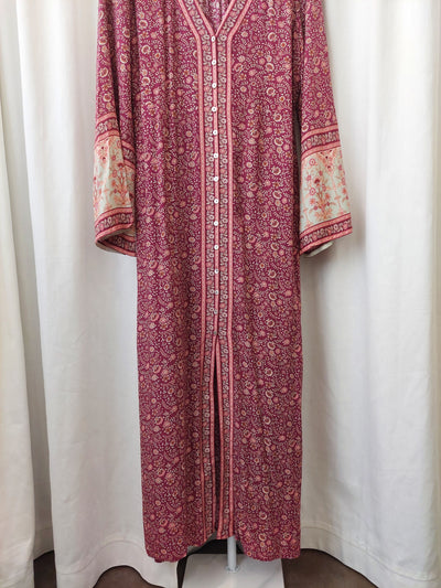 ARNHEM Clothing Fleetwood Maxi Duster Dress in Pomegranate Red, Size 14