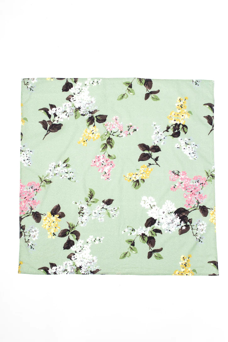 Organic cotton square scarf in blossom